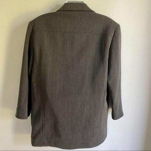 Andrew Fezza Wool Alpaca Gray Coat Mens 42 Short - Picture 5 of 8